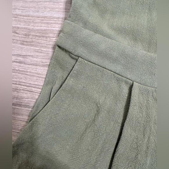 4th & Reckless Sage Green Button Up Beach Romper- Size Large - Picture 6 of 9